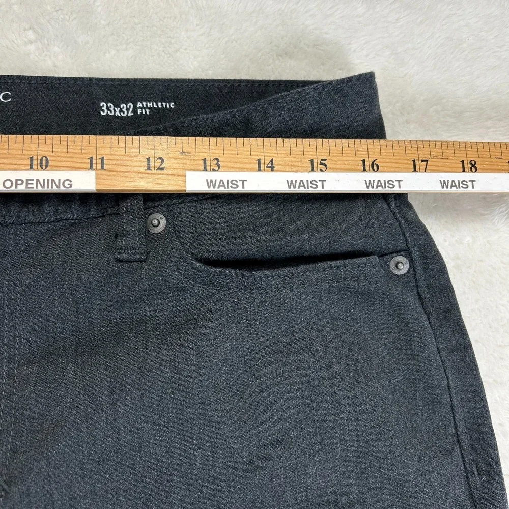 Banana‎ Republic Washwell Pants Mens 33x32 Charcoal Heat Black Office Casual